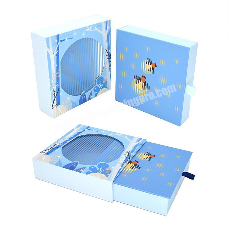 Creative skin care gift set Paper Packaging Customized transparent skylight Gift packaging boxes