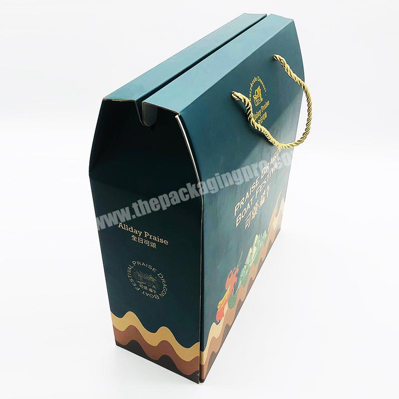 Custom 3 Layers F Flute Corrugated Cardboard Gift Box with Handle