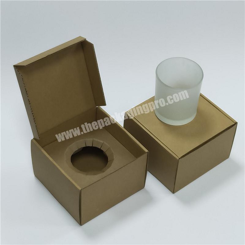 Custom Brown Eco Friendly Mail Packaging Paper Corrugated Box For Candle With Logo