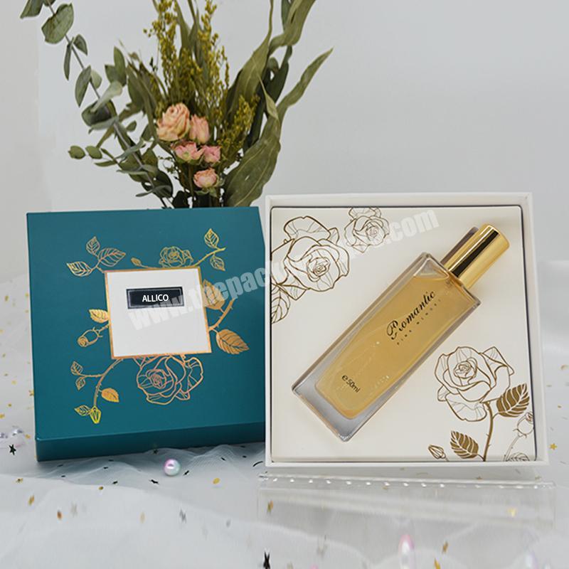 Custom CMYK Printing Factory Cardboard Perfume Bottle Packaging Gift Box With Eva Insert