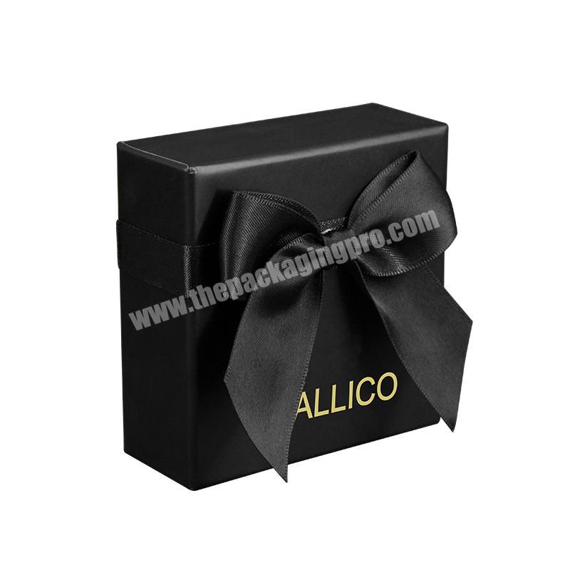 Custom Jewelry Gift Box Drawer Paper Box for Packaging Art Paper Box with Ribbon