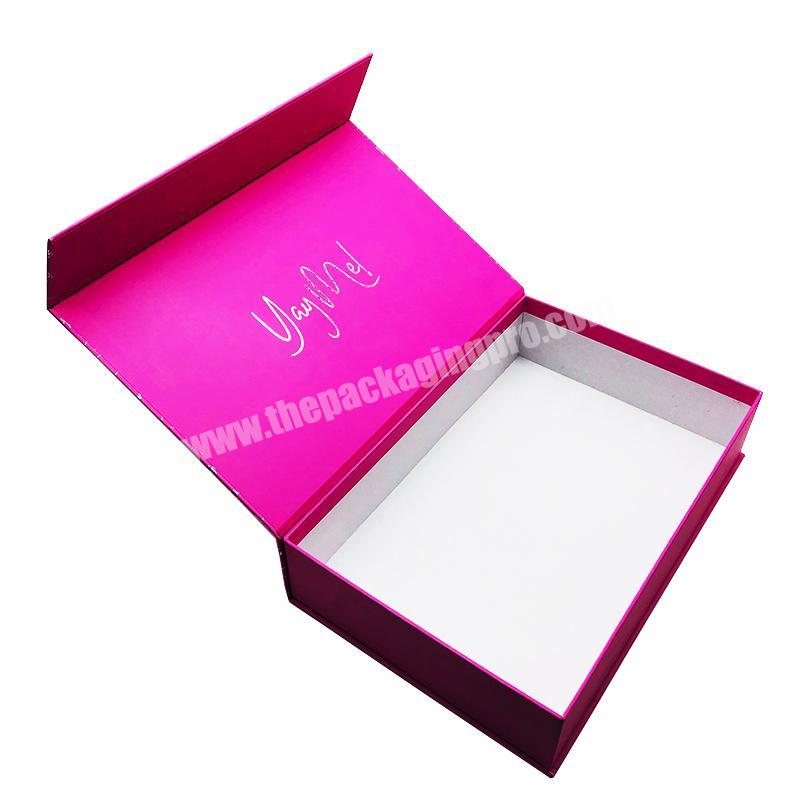 Custom LOGO Silver Stamping Luxury Paperboard Gift Box with Magnetic Closure