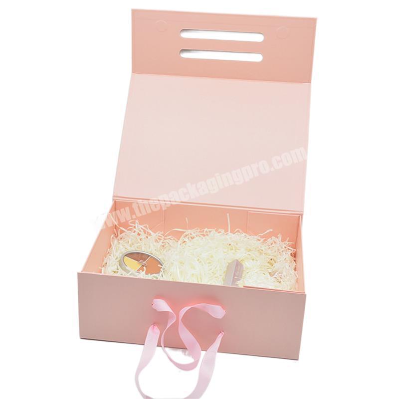 Custom Logo Printed Cardboard Folding Flat Packaging Luxury Foldable Portable Gift Boxes