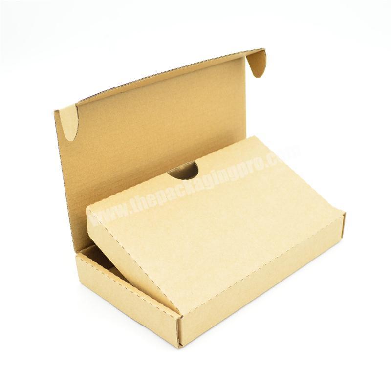 Custom Logo Printed Flat Pack Folding Kraft Packaging Corrugated Die Cut Mailing Box for Clothes
