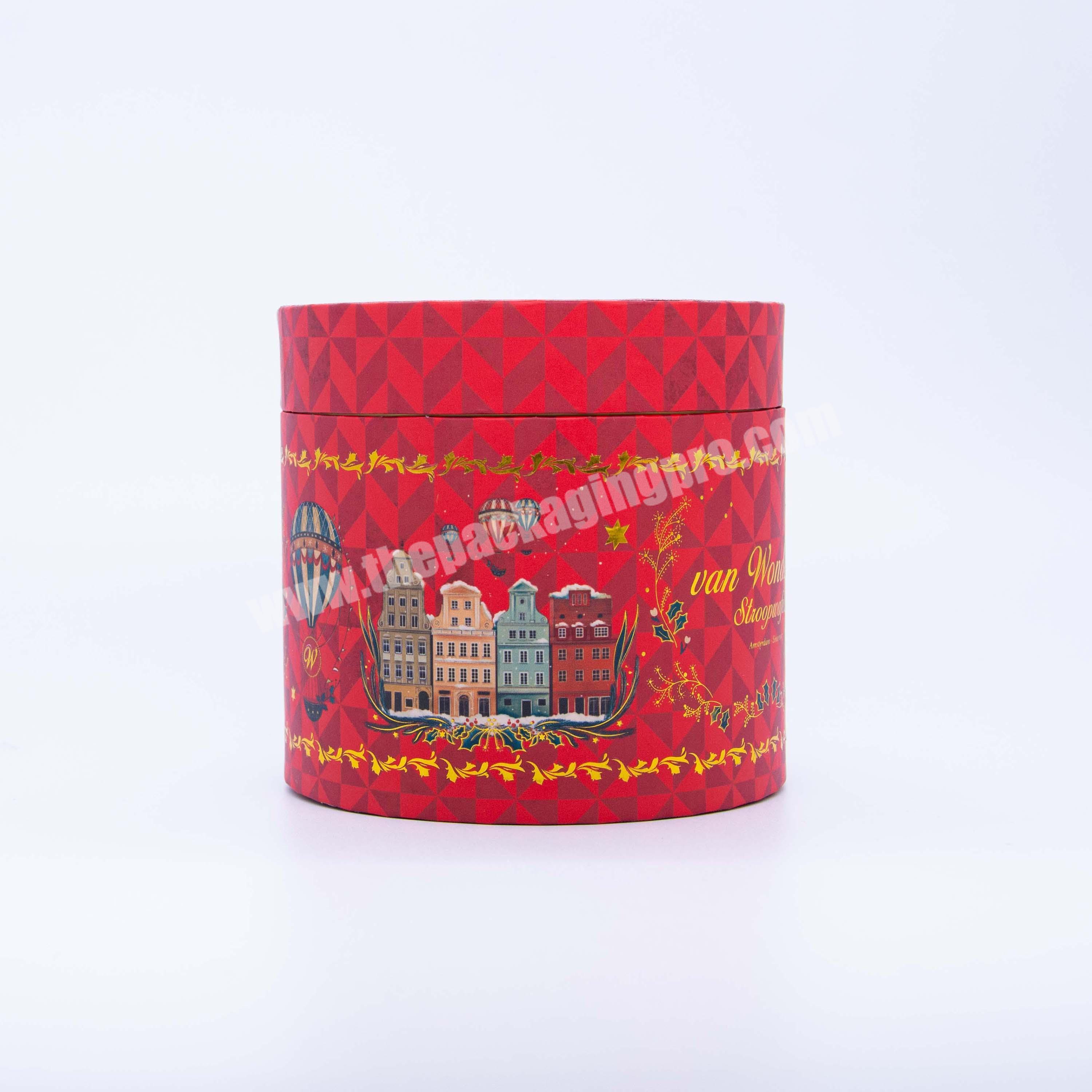 Custom Printed Cylinder Carton Cardboard Candle Round Boxes Gift Paper Tube Packaging Box for perfume