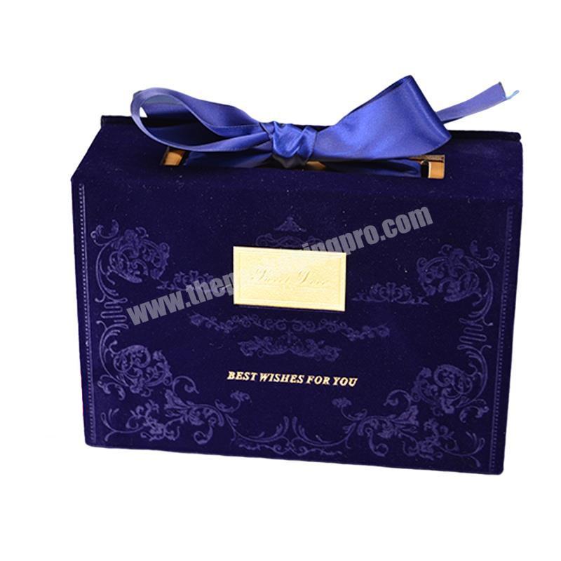 Custom Printing Luxury Party Invitations Sweet Packaging Wedding Gift Chocolate Box Candy Box With Ribbon