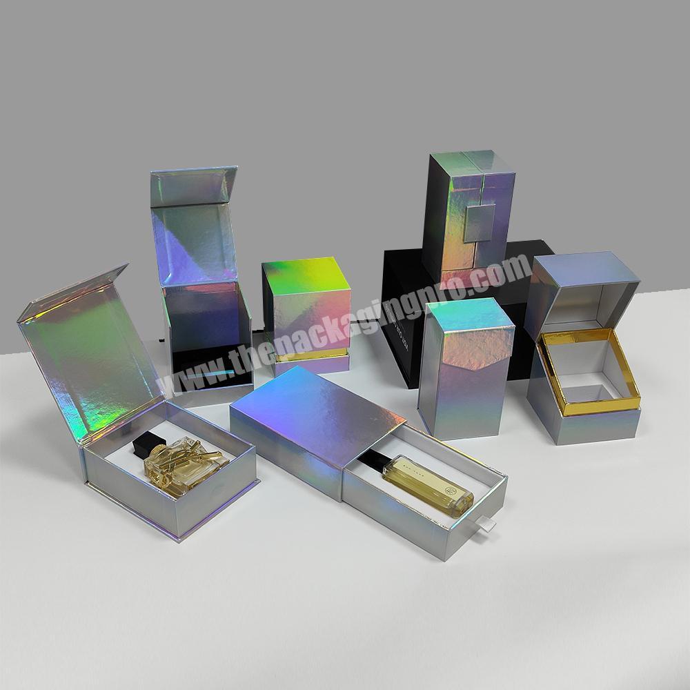 Custom Promotional Oem Candle Cosmetic Good Price Magnetic Drawer Paper Hologram Gift Packaging Holographic Box