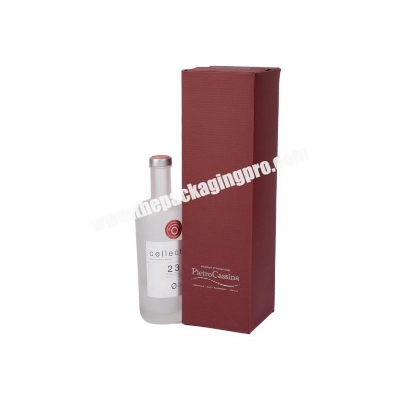 Custom Wine Packaging Luxurious Recycled Red Corrugated Beauty Wine Packaging Box Gift Box Art Paper for Wine Glasses Packaging