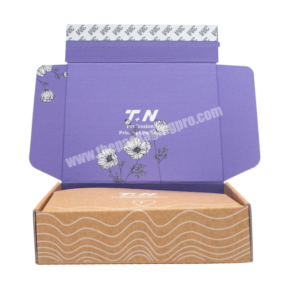 Custom corrugated gift fold box OEMODM factory eco friendly shipping paper mailer box packaging with adhesive tape