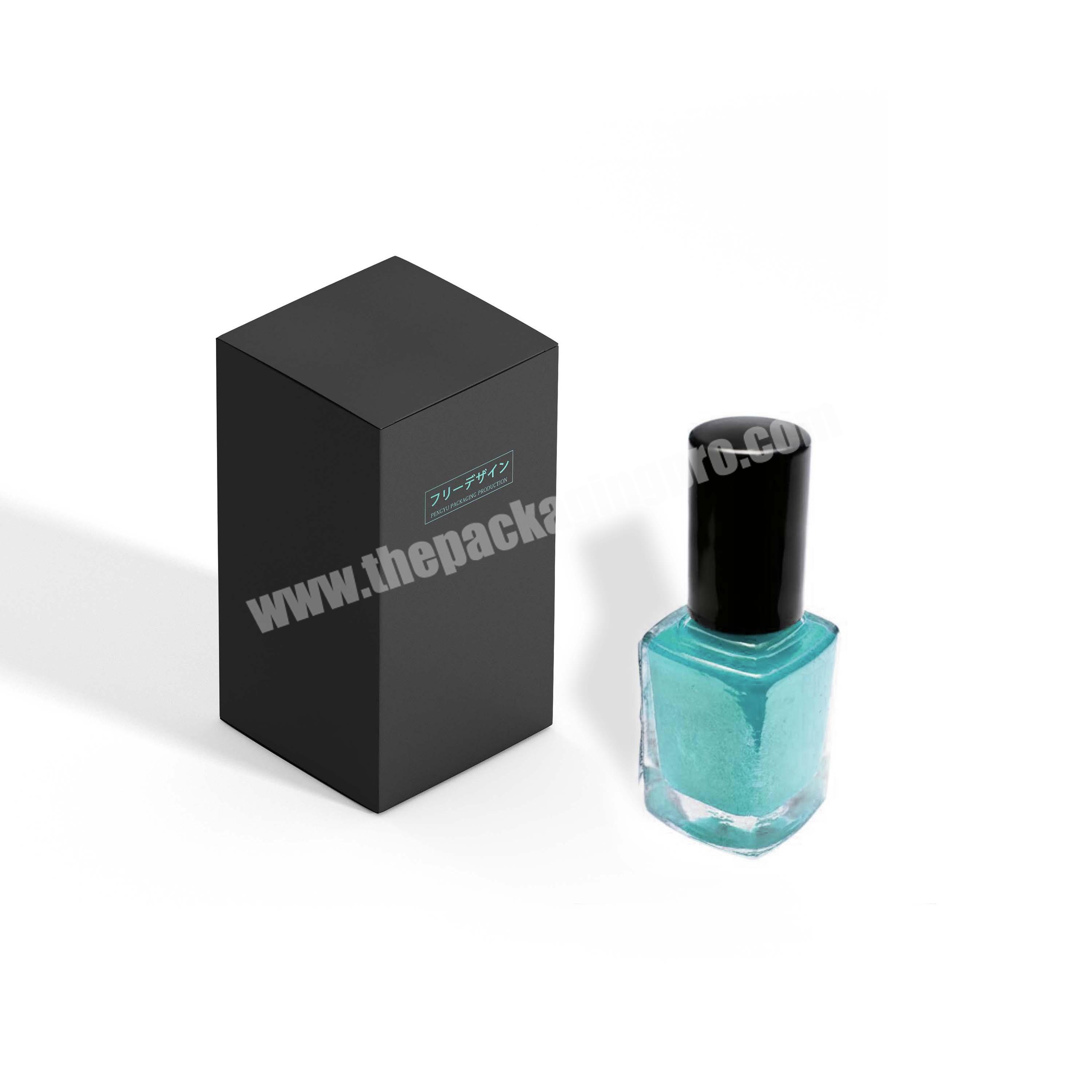 Custom cosmetic Nail polish paper box packaging with hot stamping logo