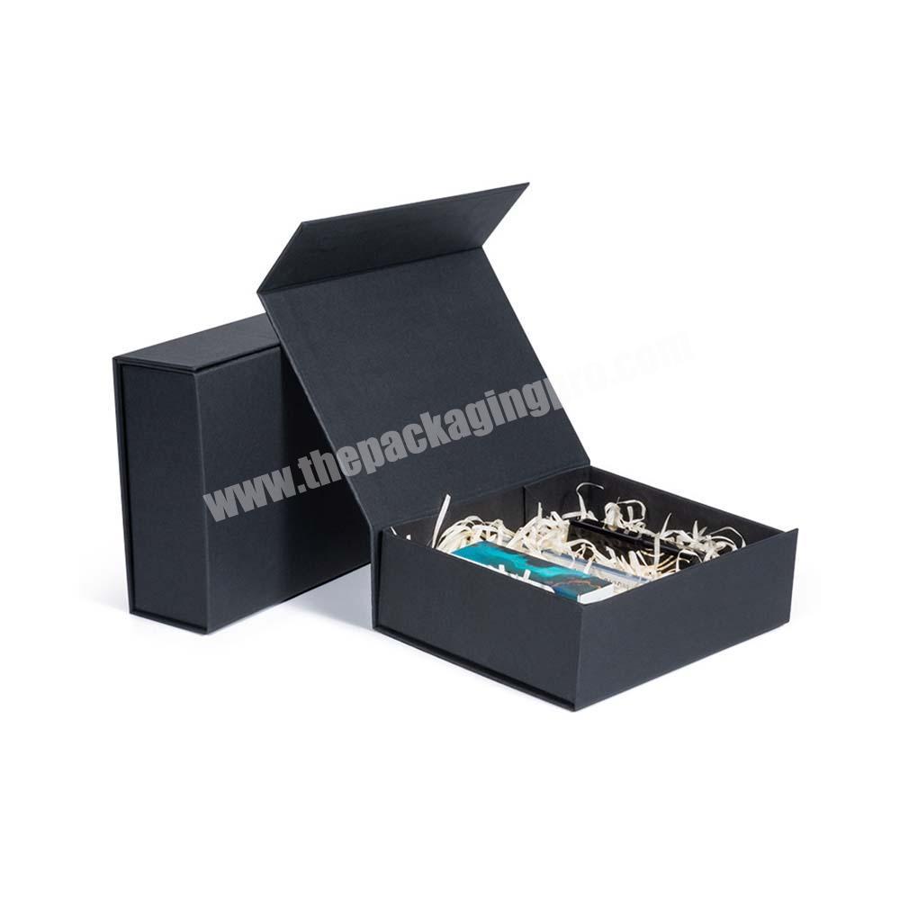 Custom design book shape box gift cloth folding packaging magnetic closure box