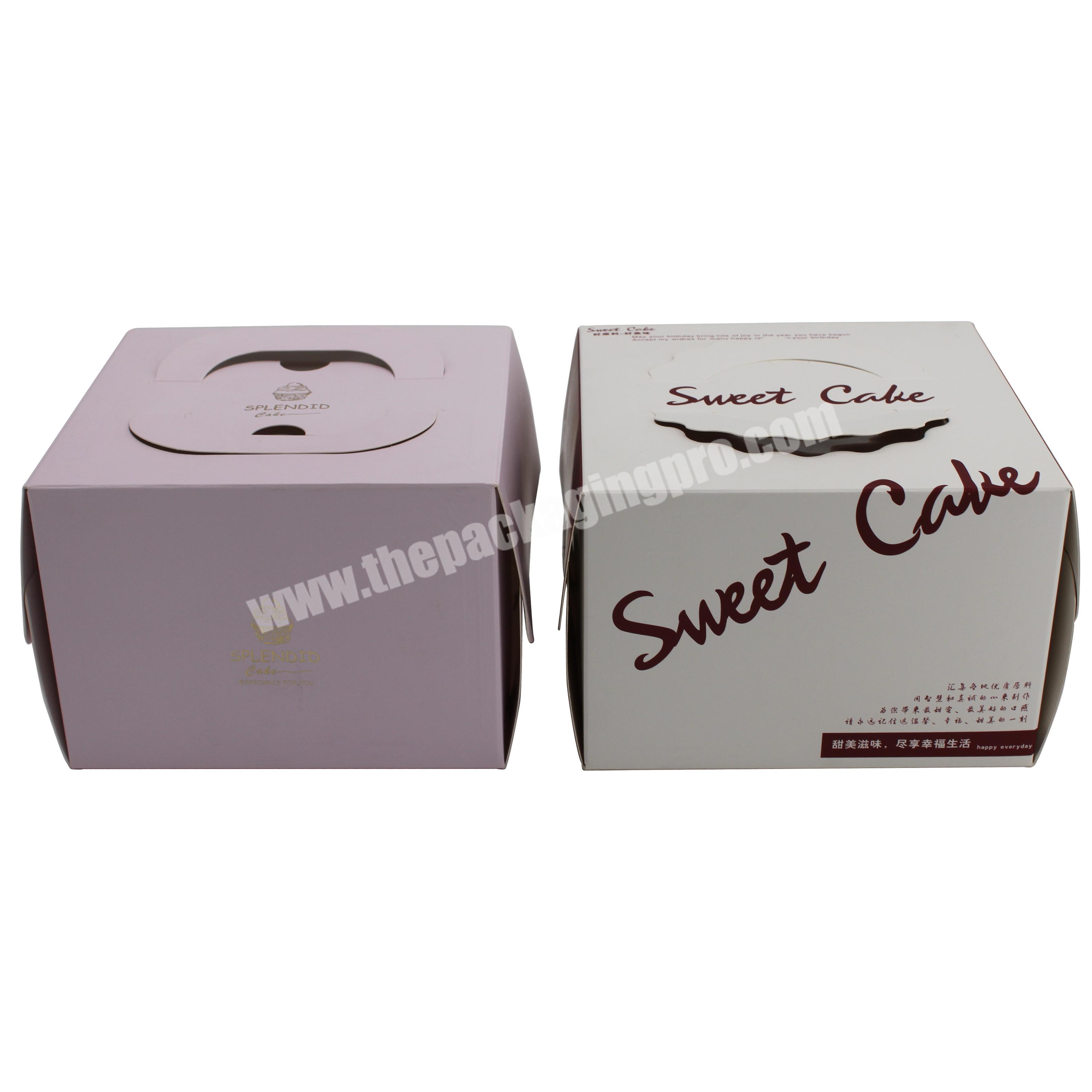 Custom foldable hand-carried cake dessert packaging box