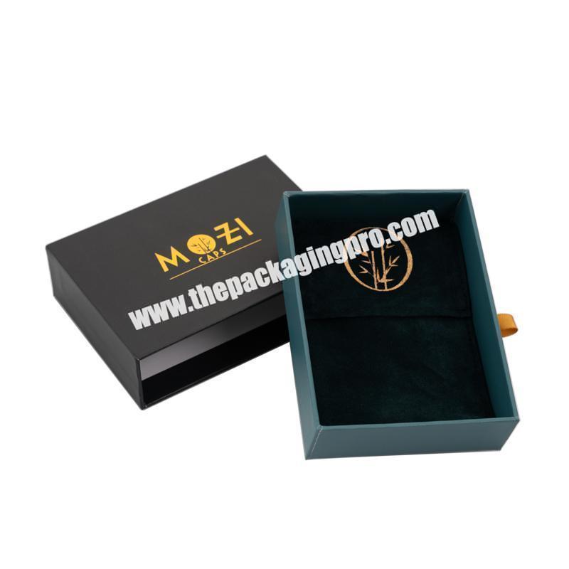 Luxury custom logo paper cardboard jewelry gift box sliding box packing drawer box with handle manufacturer