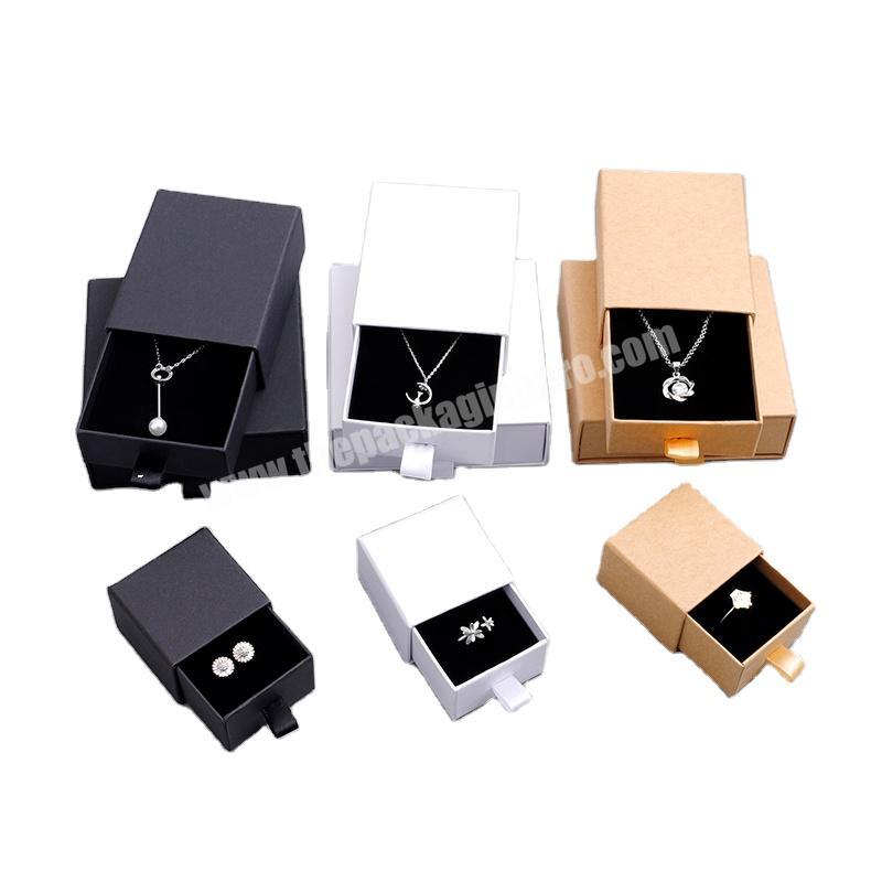 Custom necklace earring jewelry black drawer jewelry matchboxes packaging box