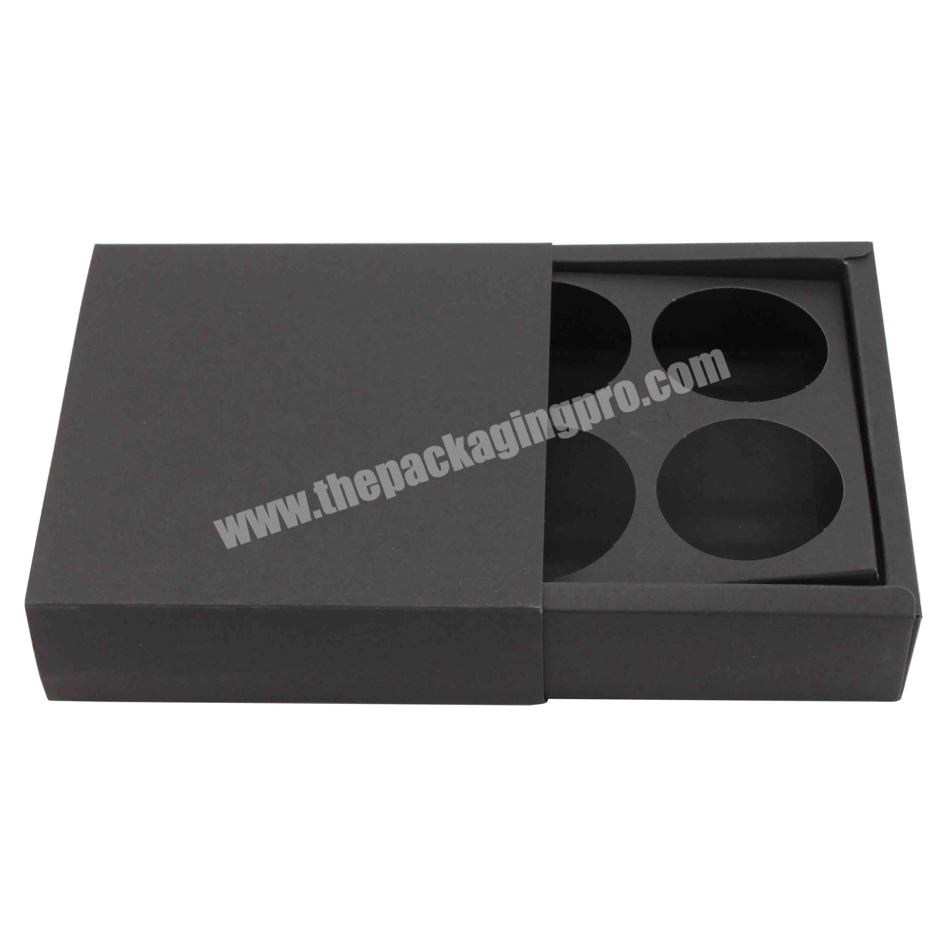 Custom printed cheap drawer slide kraft paper box packaging for gift or cupcake