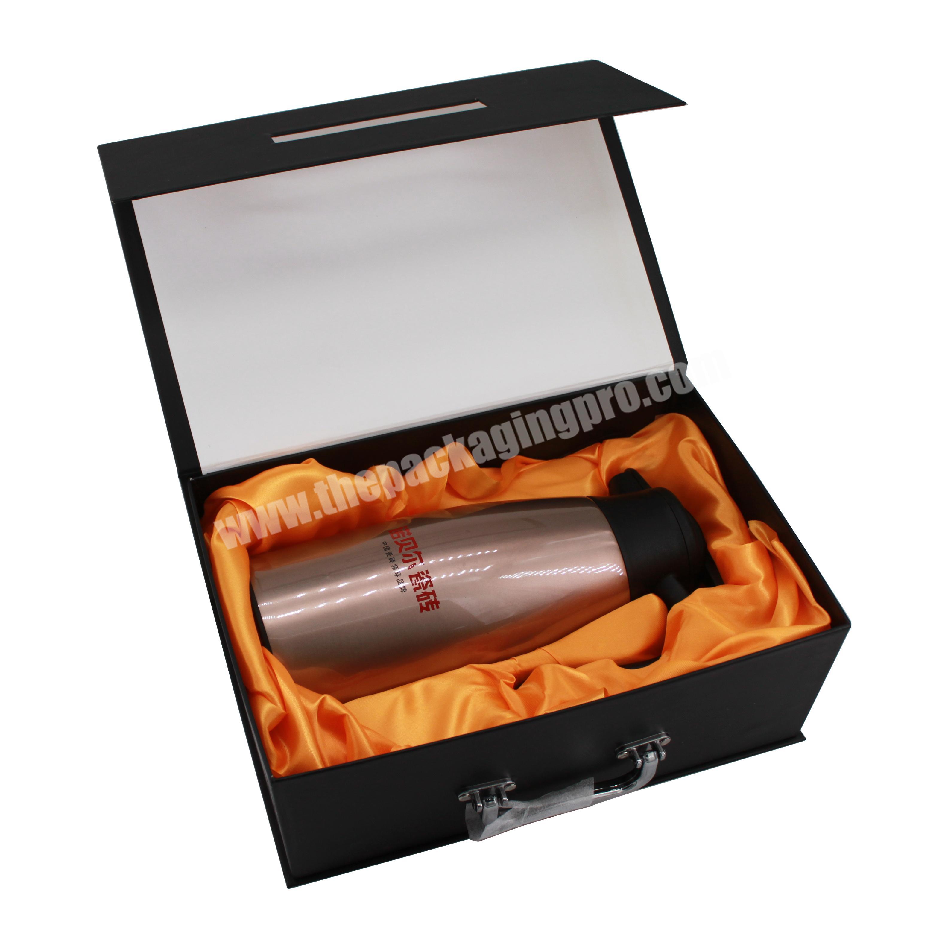 Custom printed high-end vacuum cup packaging box with handle