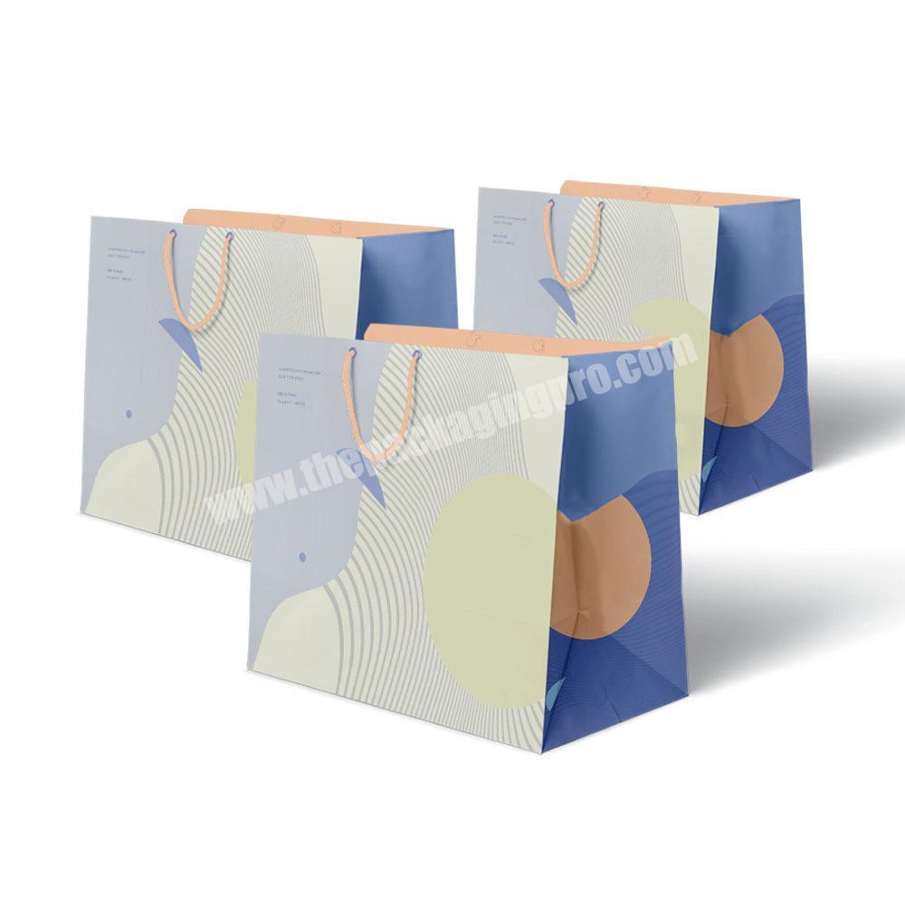 Custom printed logo durable brown or white paper grocery shopping kraft paper bag