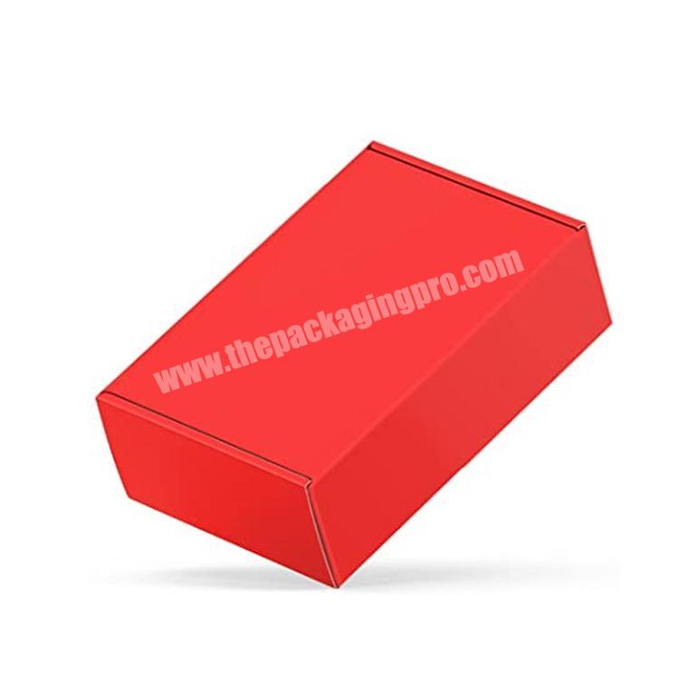 Custom printing small red shipping packaging gift boxes mailer box packaging with logo