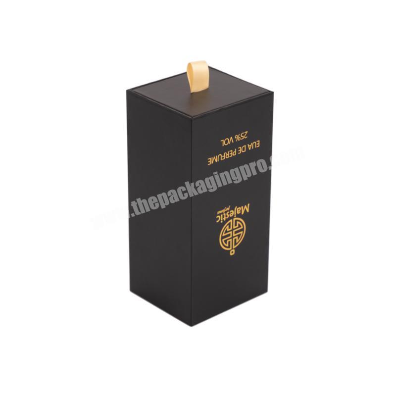 Custom logo luxury handmade black paper magnetic cardboard wine gift box for 2 bottles manufacturer