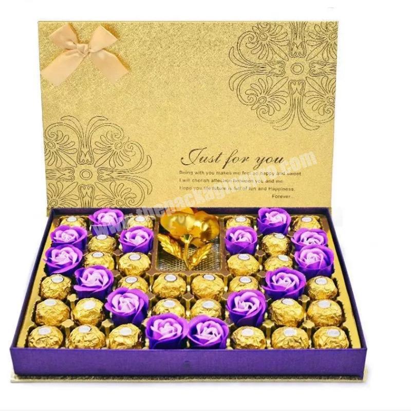 Customize Saint Valentine's Day Packaging Box Packing Chocolate Strawberry Boxes With 48 Dividers