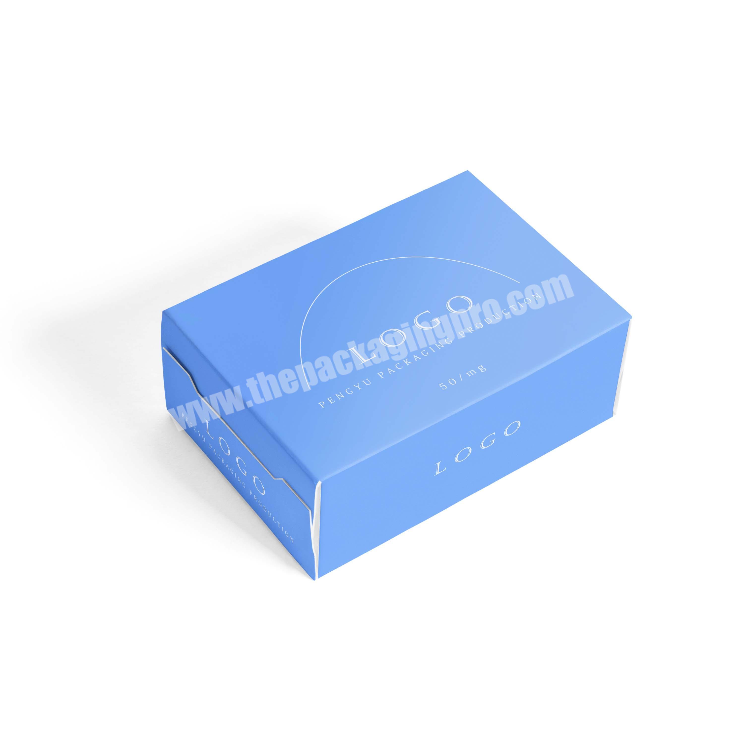 Customized cosmetic paper box color printing White paper soap box packing box