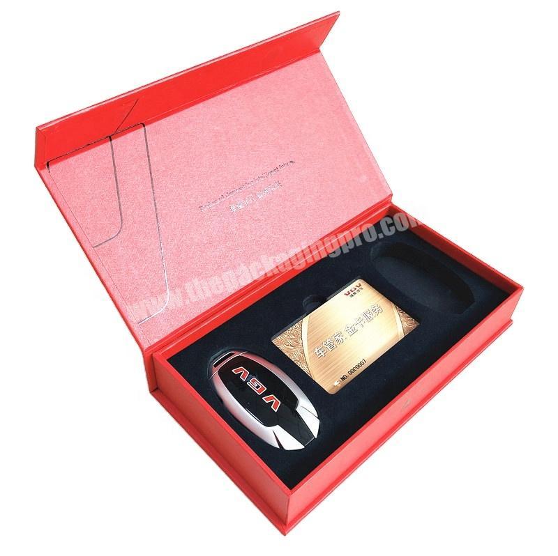 Customizing Red luxury Membership Card Credit Card Packaging Gift Box For Vip Gutschein
