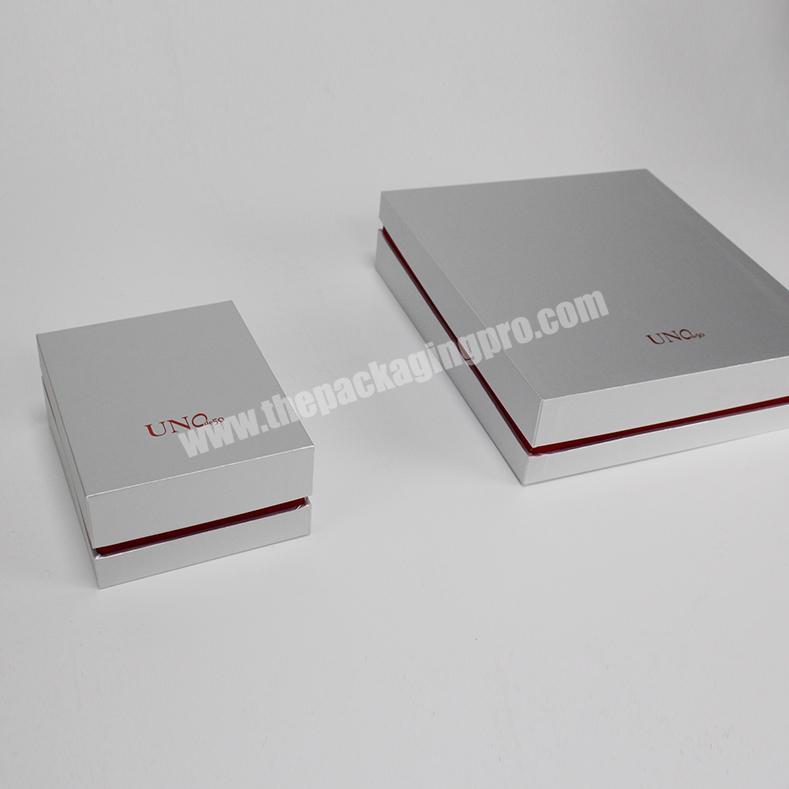 DZ02 Oem Paper Jewelry Packaging Gloss Lamination High End Gift Boxes Printed Logo With Lid And Bottom