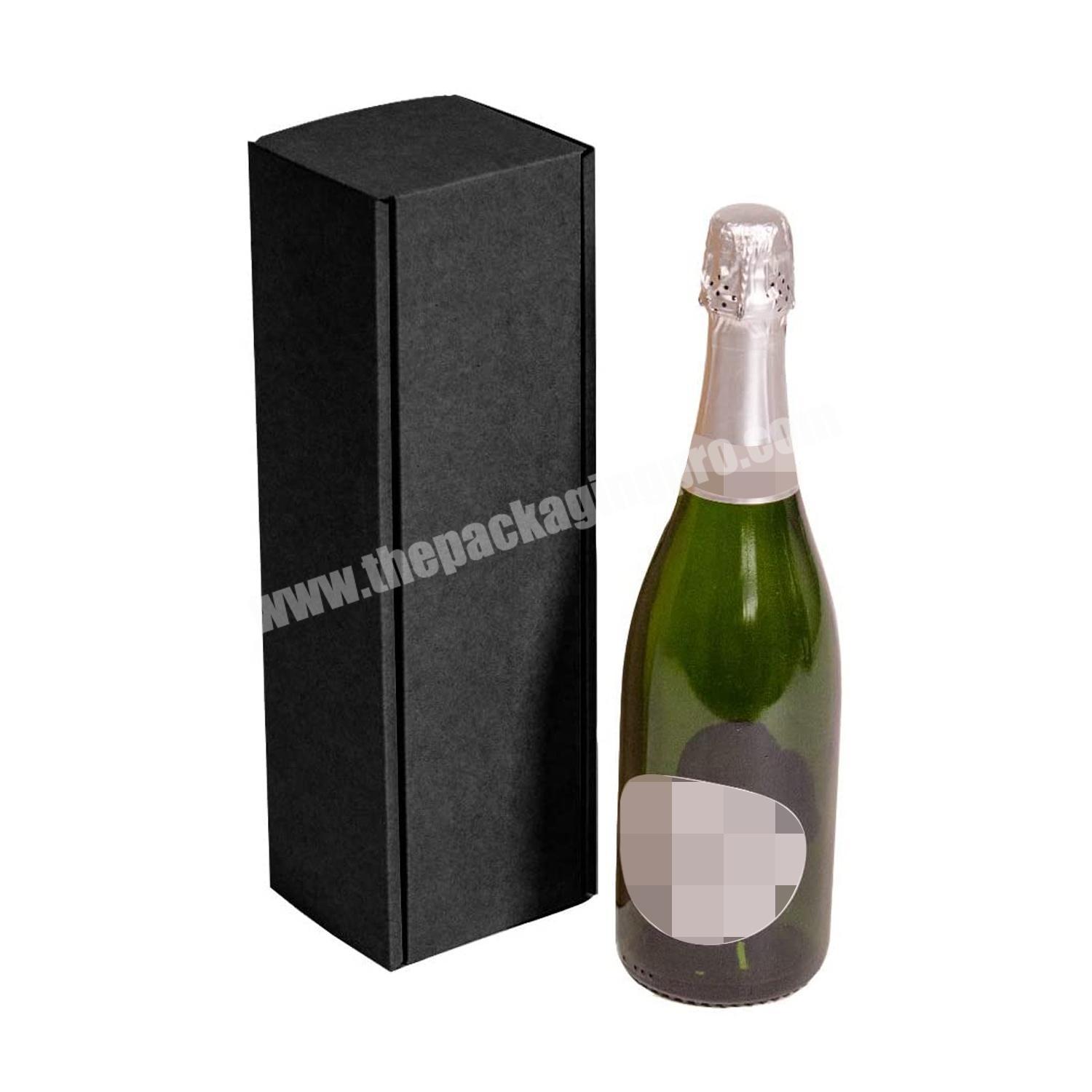 Durable Eco Cheap Custom Logo Foldable Corrugated Cardboard Champagne Bottle Paper Wine Whisky Packaging Box With Dividers