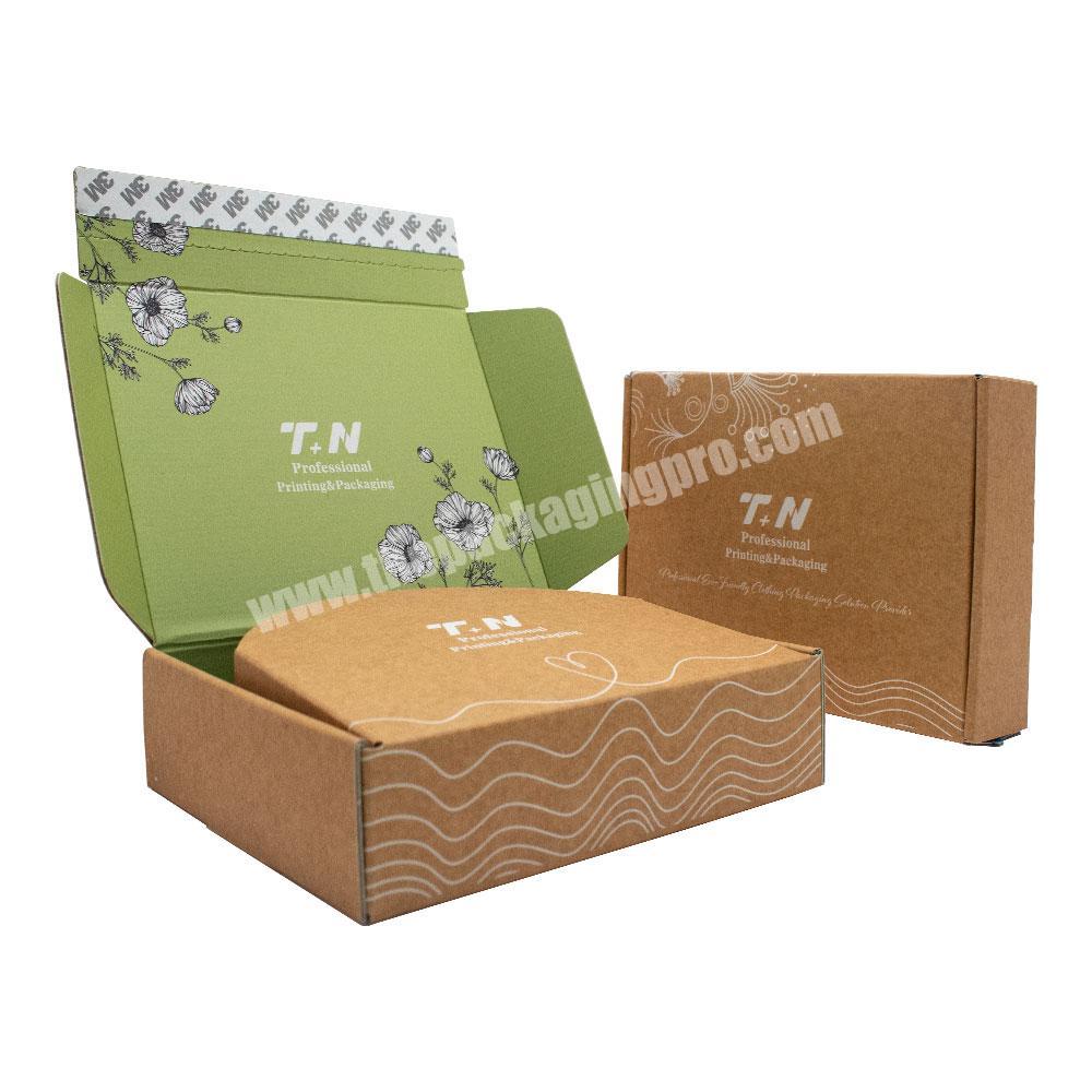 Eco Friendly Clothing Packaging Custom Delivery Shipping Kraft Paper Corrugated Gift Packaging Boxes