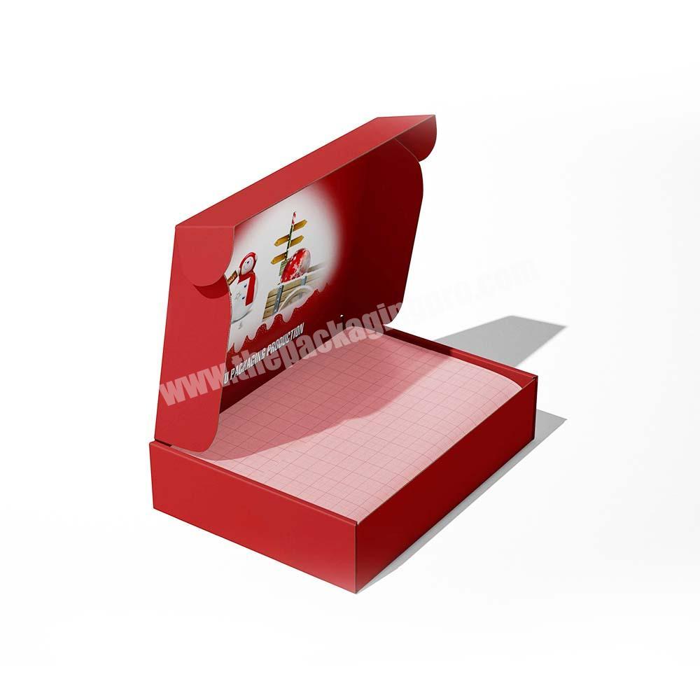 Eco Friendly Custom Logo Printed Mailer Box Durable Clothing Gift Shoes Packaging Shipping Christmas Paper Boxes