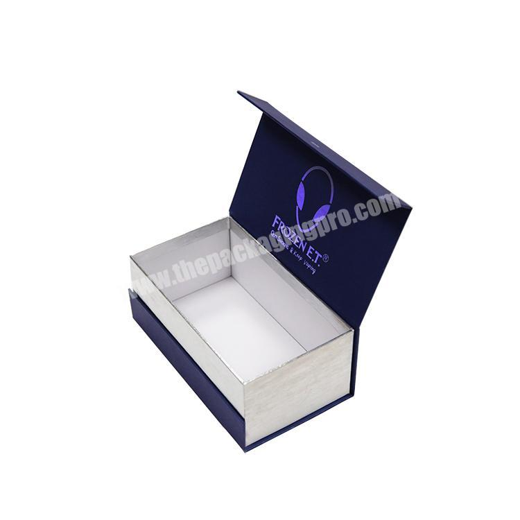 Eco friendly luxury custom book shape hard flip collapsible lid white small folding paper box magnetic gift box factory