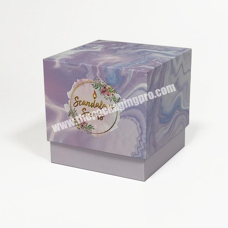Economic Beautiful 'Lavander' Rigid Candle Gift Box Professional Manufacture