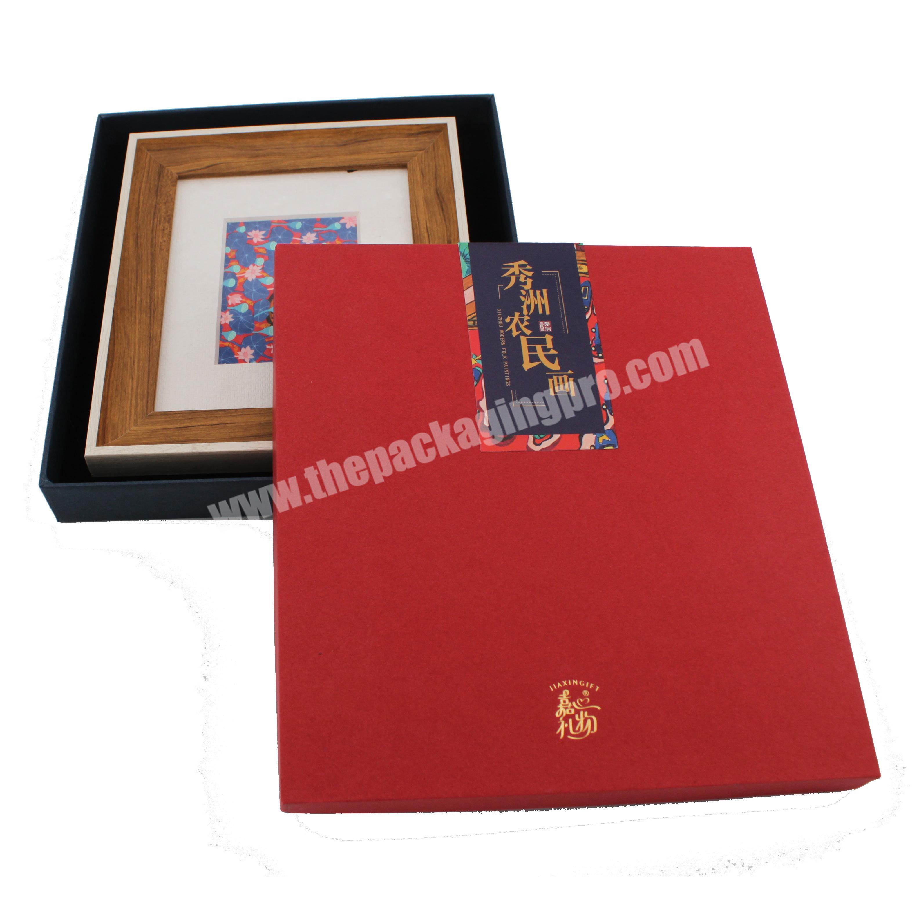 Exquisite high-end atmosphere photo picture frame gift box with lid
