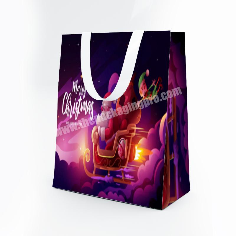 Factory Free Design Personalized Logo Cosmetic Gift Jewelry Clothes Paper Handles Bag