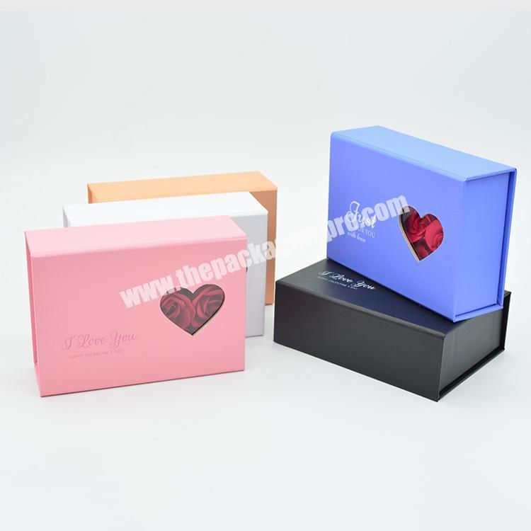 Professional manufacturer paper box with window Gift packaging paper box Magnetic Closure Cardboard Box
