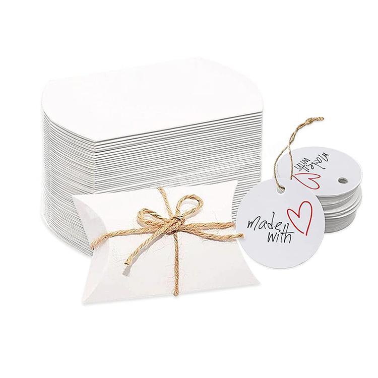 Factory stock custom logo candy gift paper box luxury pillow boxes