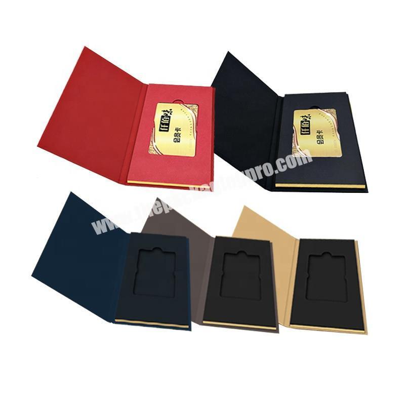 Retail Wholesale Black VIP Club Cards Magnetic Box Custom Luxury Credit Card Gift Packaging
