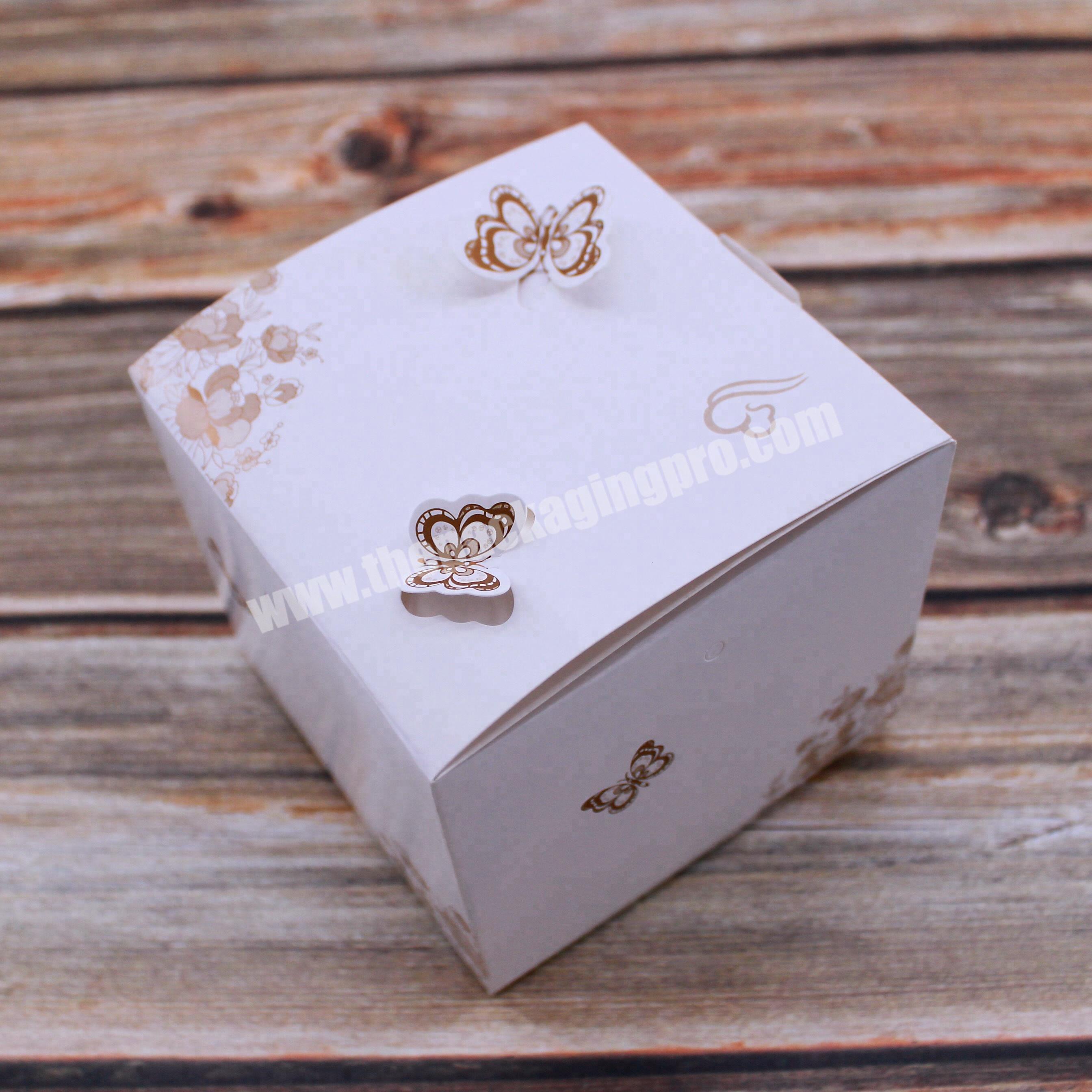 Folding butterfly pattern cake candy packaging paper box