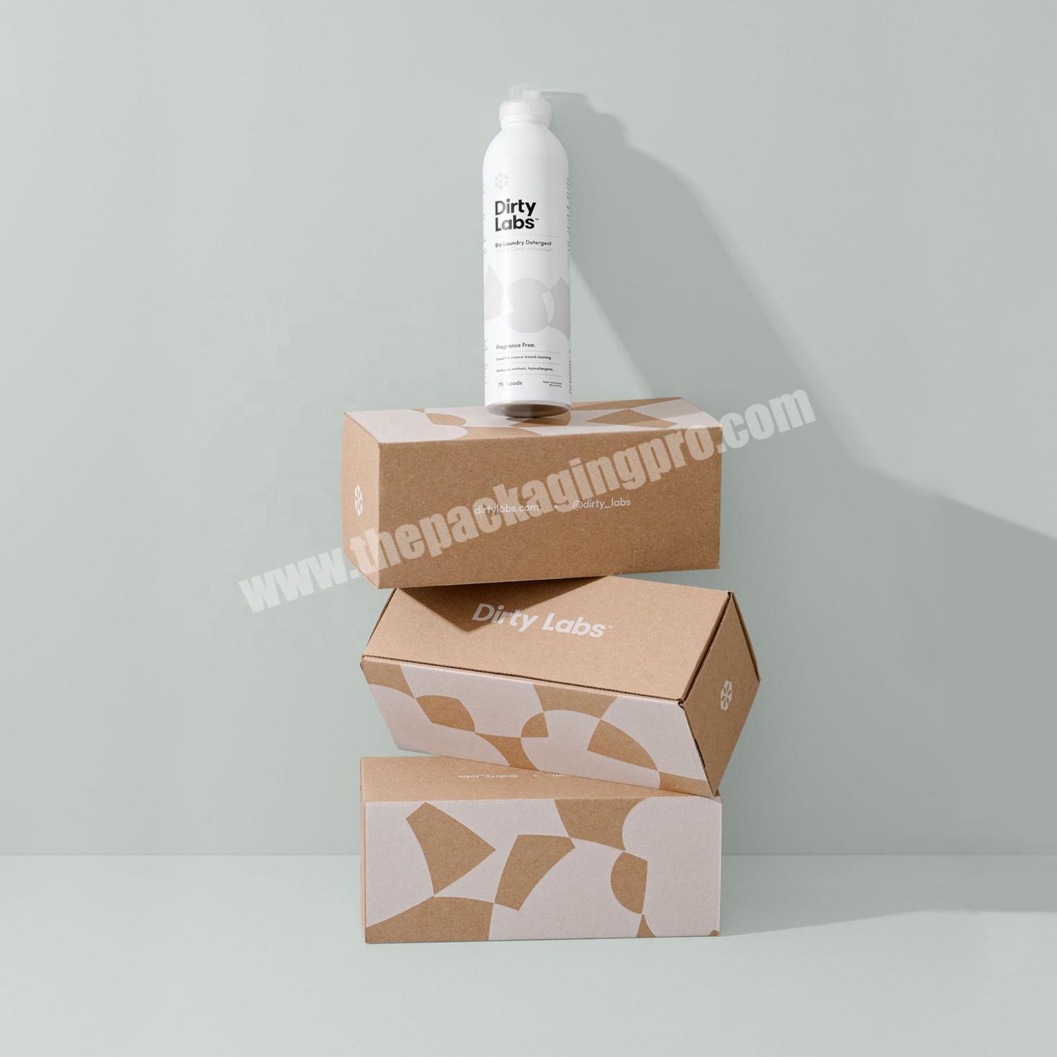 Free Design Custom Logo Corrugated Packaging Boxes For Spray Bottles, Customised Tumbler Paper Shipping Package With Insert