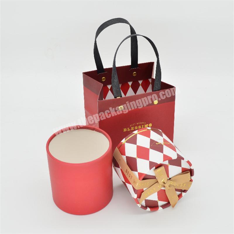 Guangzhou wholesale custom printing red round cosmetic packaging box cosmetics small boxes tubes for candle