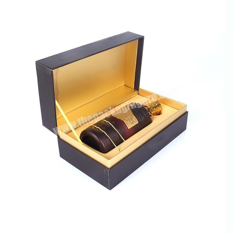 High Quality Cardboard Wine Bottle Paper Packaging Gift Box Magnetic Wine Box