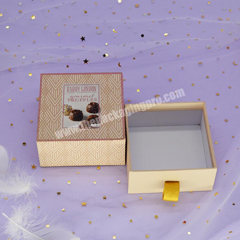 High Quality Custom Cardboard Drawer Birthday Valentines Day Candy Chocolate Cover Packaging Box factory