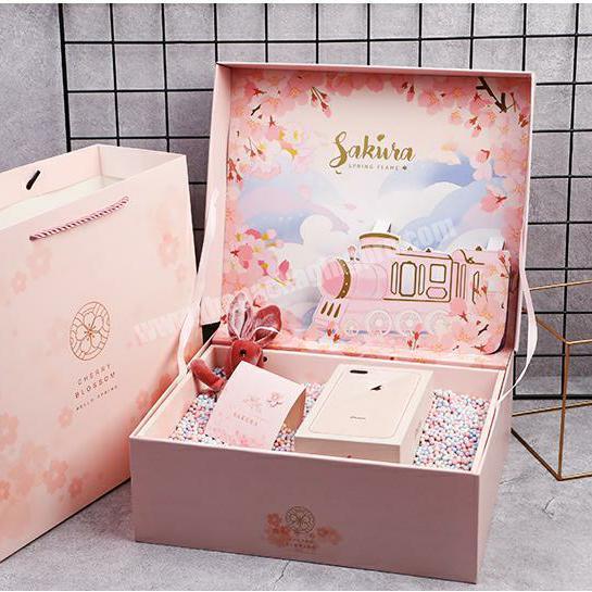 High Quality Factory Sale candle box packaging paper paper jewelry box packaging pink paper logo magnetic closure packaging box