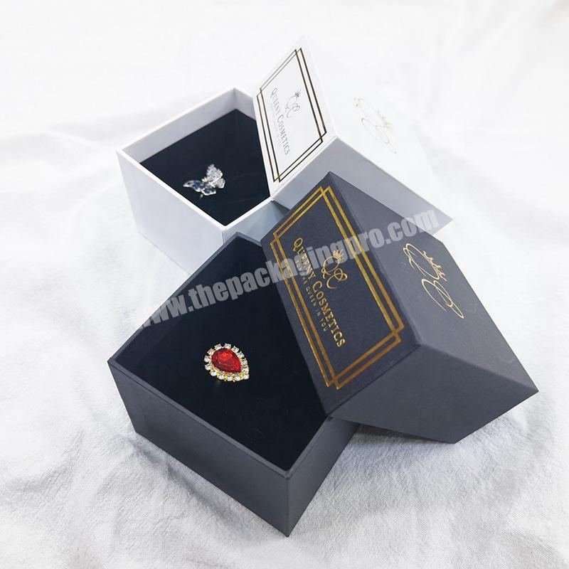personalize High end quality custom jewelry packaging gift box velvet pouch with your design