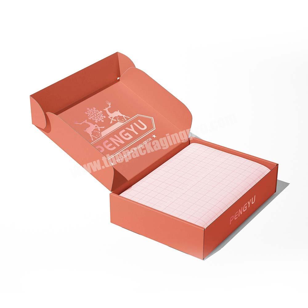 High quality custom clothing packaging mailer box printing corrugated Christmas mailer packaging box