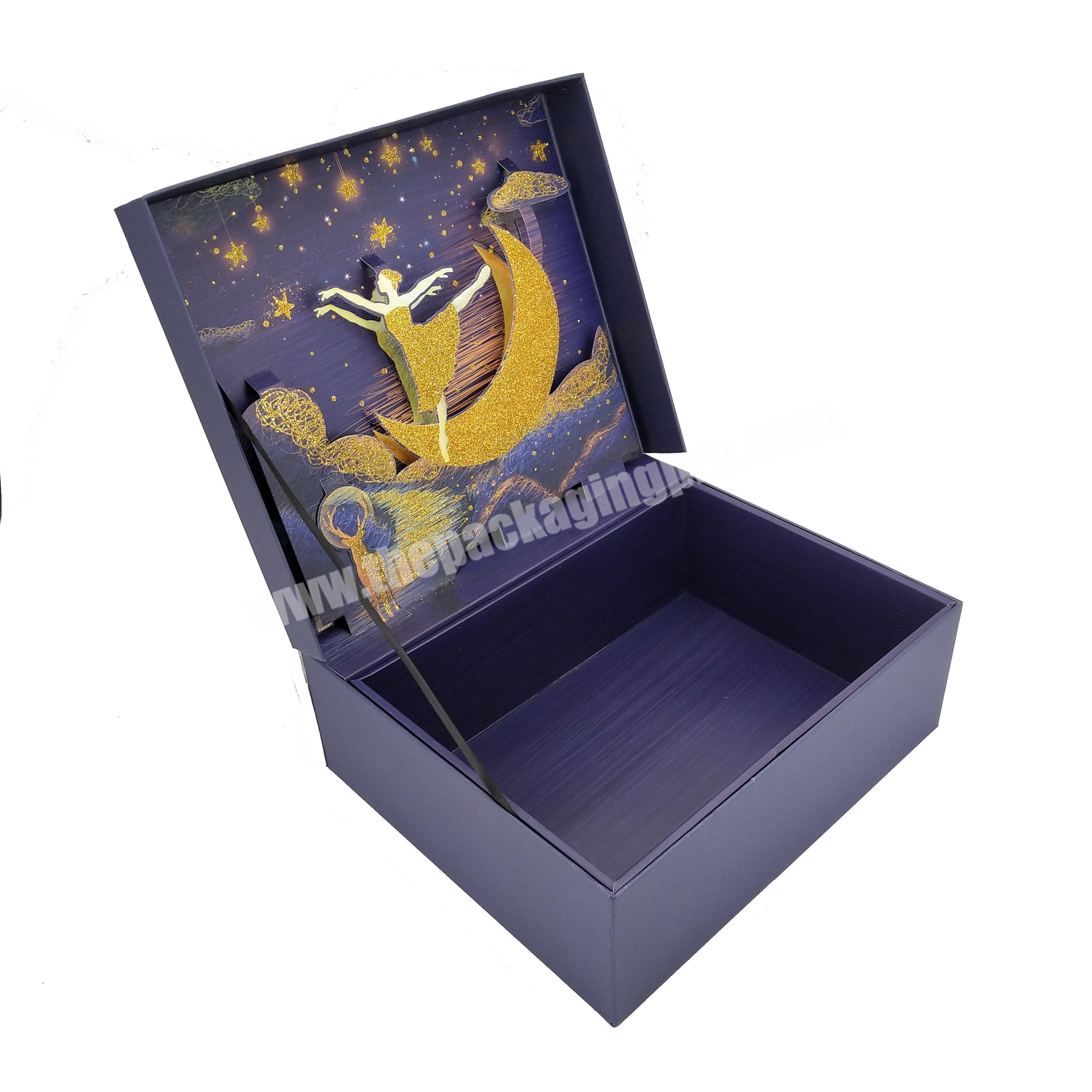 High quality romantic luxury 3d Christmas decoration box for gift pack