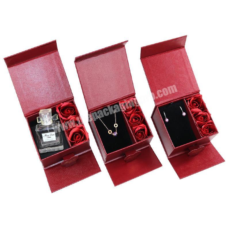 Hot Sale Earrings Necklace Bracelet Display Gift Box Drawer Paper Jewelry Packaging Box