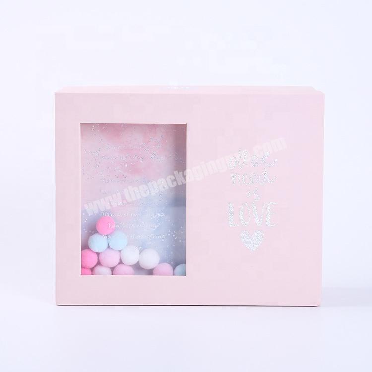 Hot Sale High Quality Pink Grey Rigid Hard Paper Drawer Gift Box