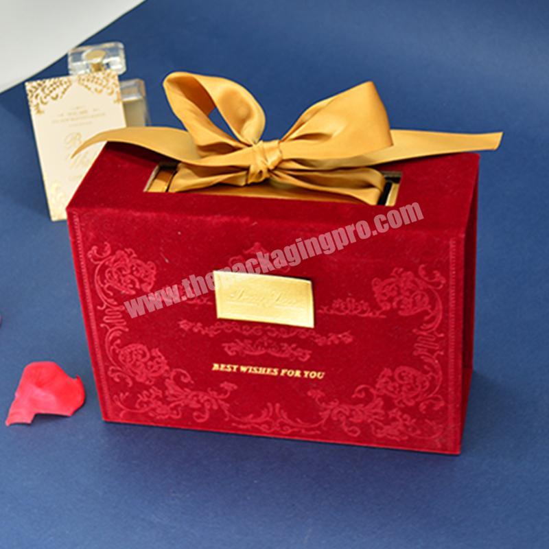Hot Sales Red Custom Logo Cardboard Paper Luxury Cosmetic Lipstick Box Makeup Perfume Packaging Gift Magnetic Box