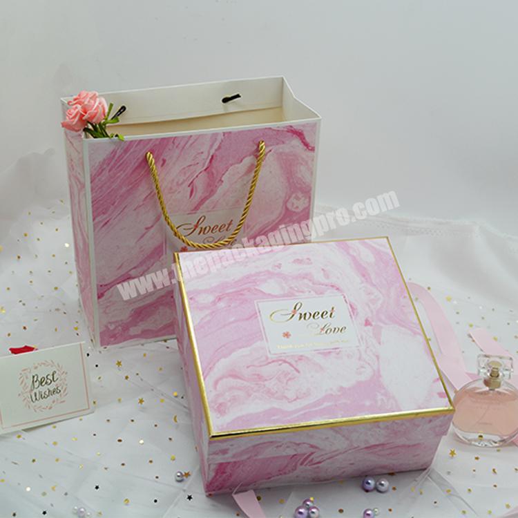 Hot Wholesale Custom Logo Cardboard Paper Bag Cosmetic Skin Care Box Makeup Perfume Packaging Gift Lid And Base Box